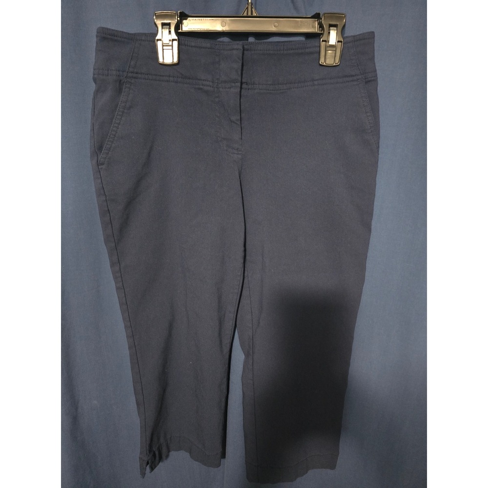 Izod Golf Navy Blue Capri Pants Womens Size 2 Cropped Trousers Stretch Golf Wear